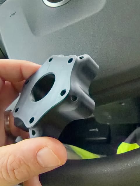 Utskriven detalj i handen